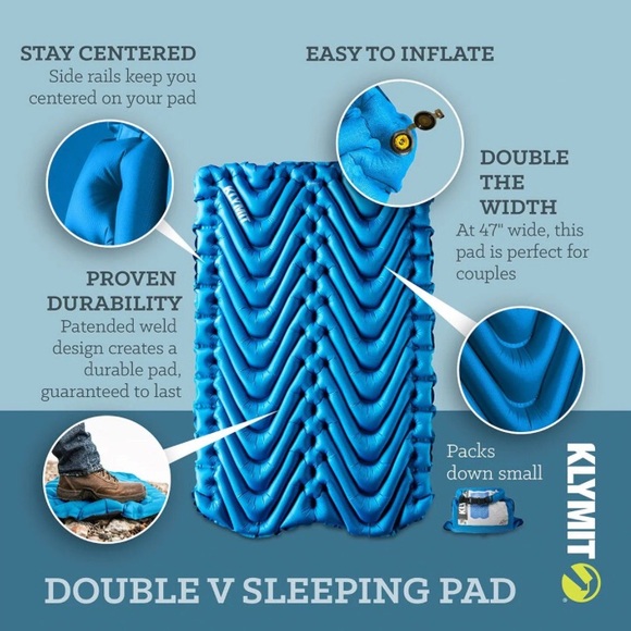 Klymit Static Double V Two-person Sleeping Camping Pad - Picture 4 of 5